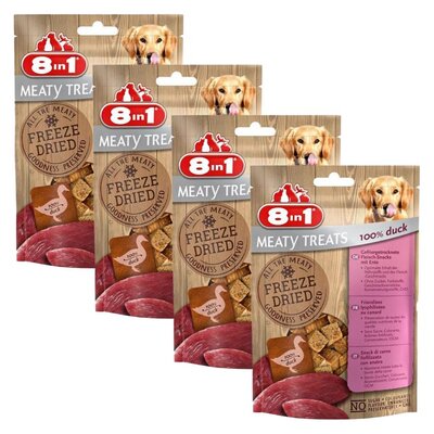 Przysmak dla psa 8IN1 Meaty Treats Freeze Dried Duck 4 x 50 g