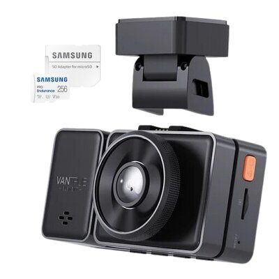 Wideorejestrator VANTRUE E3 + Karta pamięci SAMSUNG Pro Endurance microSDXC 256GB + Adapter