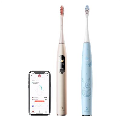 Szczoteczka soniczna OCLEAN X Pro Digital Złoty + Szczoteczka soniczna OCLEAN Kids C01000362 Niebieski