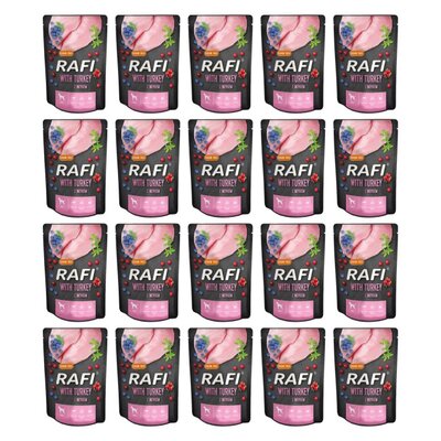 Karma dla psa RAFI z indykiem, borówką i żurawiną 20 x 300 g