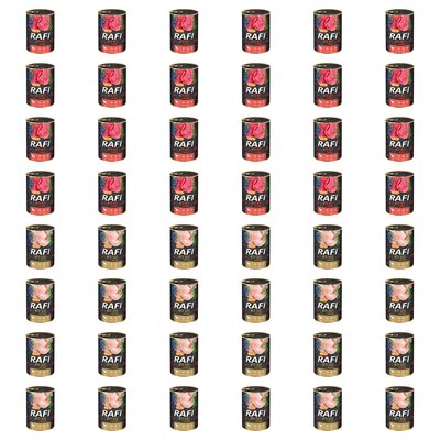 Karma dla psa RAFI Mix smaków z wołowiną, przepiórką, borówką i żurawiną 48 x 400 g