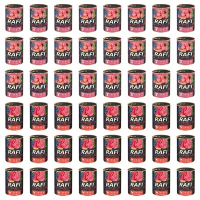 Karma dla psa RAFI Mix smaków z cielęciną, wołowiną, żurawiną i borówką 48 x 400 g