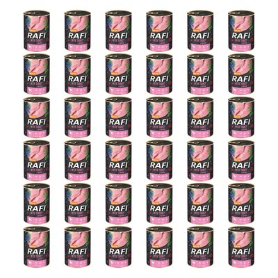 Karma dla psa RAFI z indykiem. borówką i żurawiną 36 x 800 g