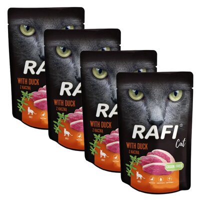 Karma dla kota RAFI Kaczka 4 x 100 g