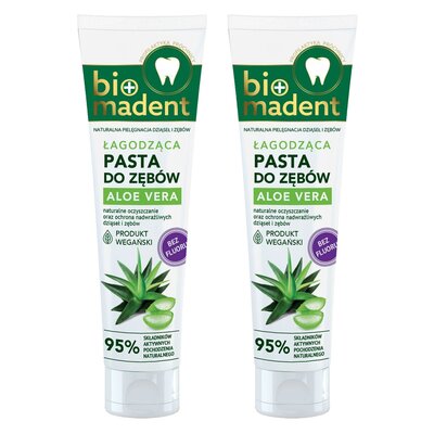 Pasta do zębów BIO MADENT Aloe Vera 100 ml 2 szt.