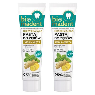 Pasta do zębów BIO MADENT Imbir + Mięta 100 ml 2 szt.