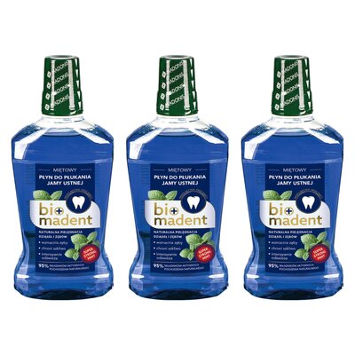 Płyn do płukania jamy ustnej BIO MADENT Miętowy 3 x 500 ml