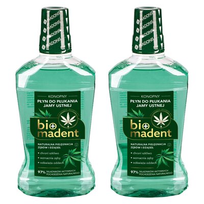 Płyn do płukania jamy ustnej BIO MADENT Konopny 2 x 500 ml