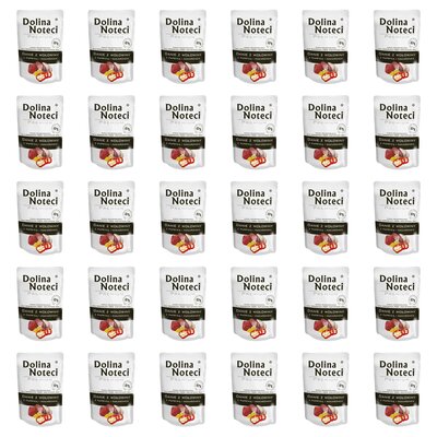 Karma dla psa DOLINA NOTECI Premium Danie z wołowiny z papryką i makaronem 30 x 100 g