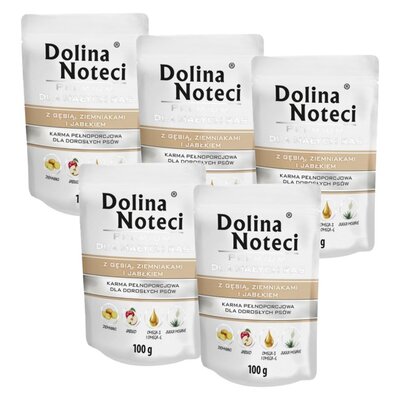 Karma dla psa DOLINA NOTECI Premium z gęsią, ziemniakami i jabłkiem 5 x 100 g