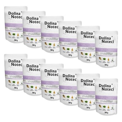 Karma dla psa DOLINA NOTECI Premium z królikiem, fasolką i ryżem 12 x 100 g