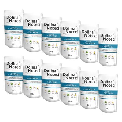 Karma dla psa DOLINA NOTECI Premium Pstrąg 12 x 150 g