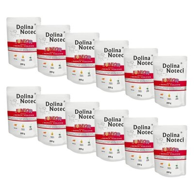 Karma dla psa DOLINA NOTECI Premium Junior Serca Wołowe 12 x 300 g