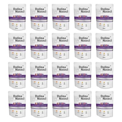 Karma dla psa DOLINA NOTECI Premium Junior bogata w wątróbkę z królika 20 x 300 g