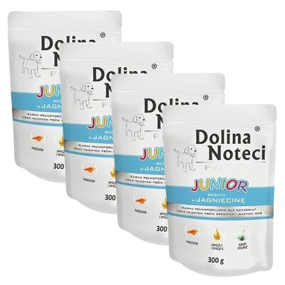 Karma dla psa DOLINA NOTECI Premium Junior Jagnięcina 4 x 300 g