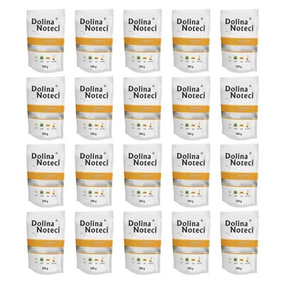 Karma dla psa DOLINA NOTECI Premium bogata w kaczkę z dynią 20 x 500 g
