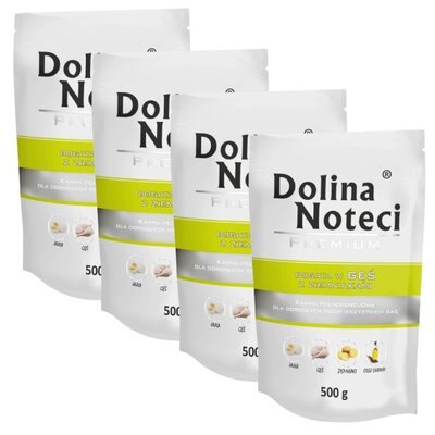 Karma dla psa DOLINA NOTECI Premium Gęś z ziemniakami 4 x 500g