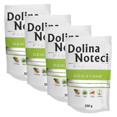 Karma dla psa DOLINA NOTECI Premium Dziczyzna 4 x 500 g