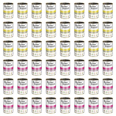 Karma dla psa DOLINA NOTECI Mix smaków Premium bogata w kurczaka, indyka 48 x 400 g