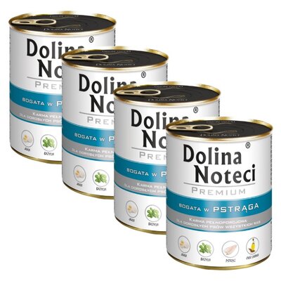 Karma dla psa DOLINA NOTECI Premium Pstrąg 4 x 800 g