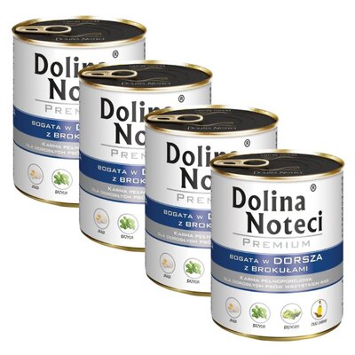 Karma dla psa DOLINA NOTECI Premium Dorsz z brokułami 4 x 800 g
