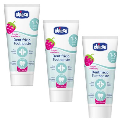 Pasta do zębów CHICCO Truskawka 1+ 50 ml 3 szt.