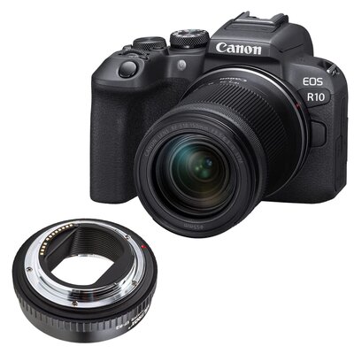 Aparat CANON EOS R10 + Obiektyw RF-S 18-150mm f/3.5-6.3 IS STM EU26 + Adapter VILTROX EF-R2