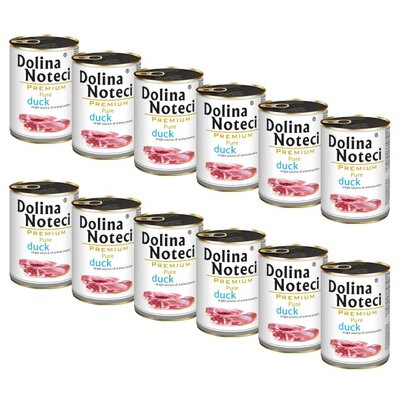 Karma dla psa DOLINA NOTECI Premium Pure bogata w kaczkę 12 x 400 g