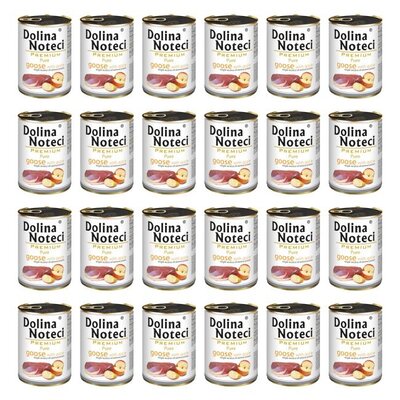 Karma dla psa DOLINA NOTECI Premium Pure bogata w gęś z jabłkiem 24 x 400 g