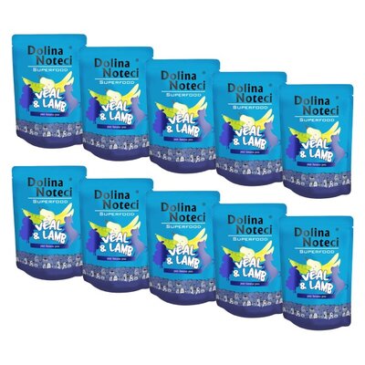 Karma dla psa DOLINA NOTECI Superfood z cielęciną i jagnięciną 10 x 300 g
