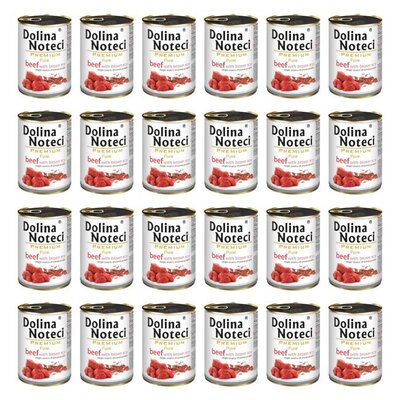 Karma dla psa DOLINA NOTECI Premium Pure bogata w wołowinę z ryżem 24 x 400 g