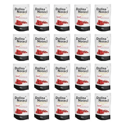 Karma dla psa DOLINA NOTECI Premium Pure bogata w wołowinę z ryżem 20 x 500 g
