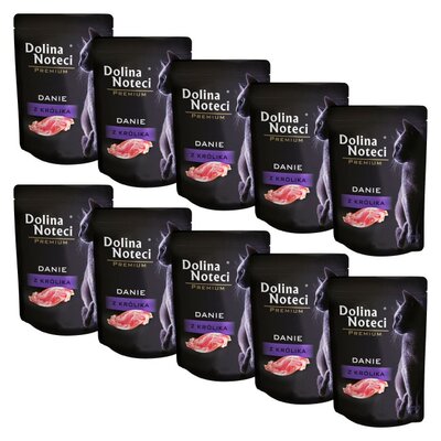 Karma dla kota DOLINA NOTECI Premium Danie z królika 10 x 85 g