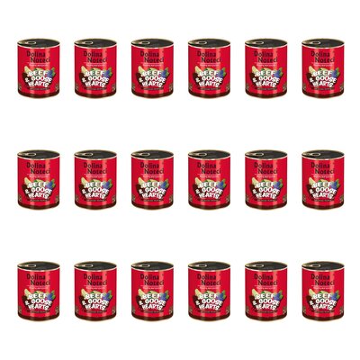 Karma dla psa DOLINA NOTECI Superfood z wołowiną i sercami gęsi 18 x 800 g