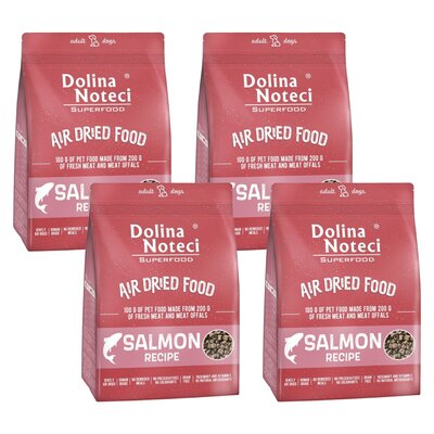 Karma dla psa suszona DOLINA NOTECI Superfood Danie z łososia 4 x 1 kg