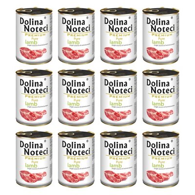 Karma dla psa DOLINA NOTECI Premium Pure bogata w jagnięcinę 12 x 400 g