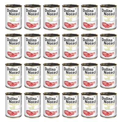 Karma dla psa DOLINA NOTECI Premium Pure bogata w jagnięcinę 24 x 400 g