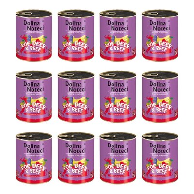 Karma dla psa DOLINA NOTECI Superfood z sarną i wołowiną 12 x 800 g