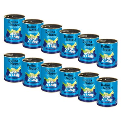 Karma dla psa DOLINA NOTECI Superfood z cielęciną i jagnięciną 12 x 800 g