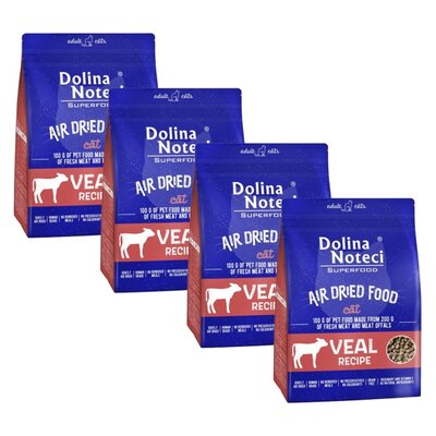 Karma dla kota suszona DOLINA NOTECI Superfood z cielęciny 4 x 1 kg