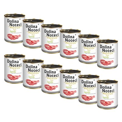 Karma dla psa DOLINA NOTECI Premium Pure bogata w jagnięcinę 12 x 800 g