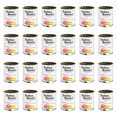 Karma dla psa DOLINA NOTECI Premium Pure bogata w indyka z ziemniakami 24 x 800 g