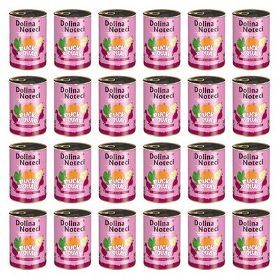 Karma dla psa DOLINA NOTECI Superfood z kaczką i przepiórką 24 x 400 g