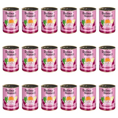 Karma dla psa DOLINA NOTECI Superfood z kaczką i przepiórką 18 x 400 g