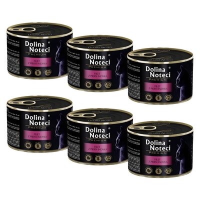 Karma dla kota DOLINA NOTECI Premium z filetem z piersi indyka w sosie 6 x 185 g