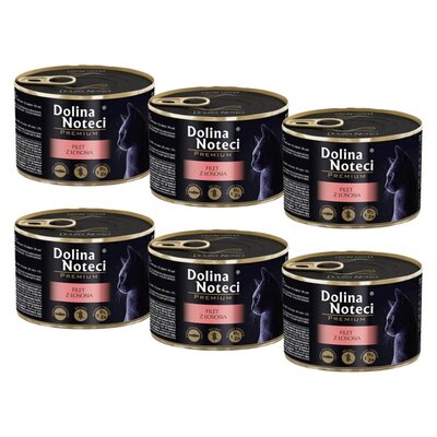 Karma dla kota DOLINA NOTECI Premium z filetem z łososia w sosie 6 x 185 g
