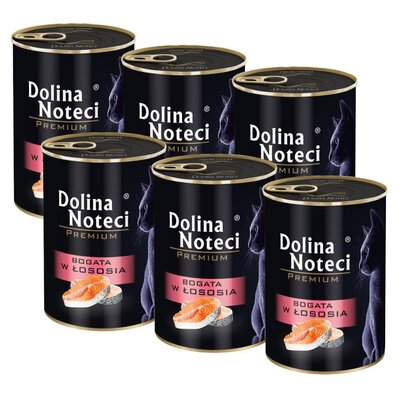 Karma dla kota DOLINA NOTECI Premium z łososiem 6 x 400 g