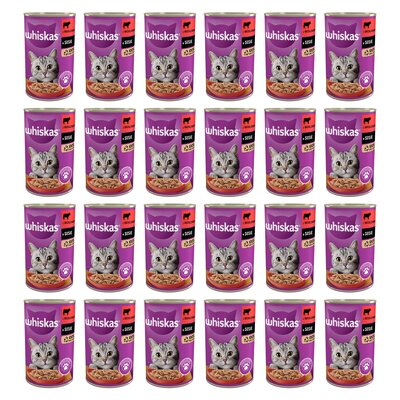 Karma dla kota WHISKAS Wołowina 24 x 400 g