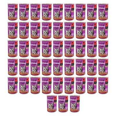Karma dla kota WHISKAS Wołowina 48 x 400 g