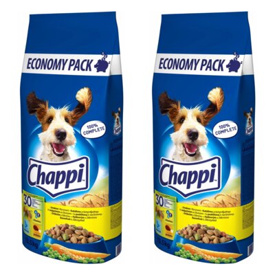 Karma dla psa CHAPPI Drób z warzywami 2 x 13.5 kg